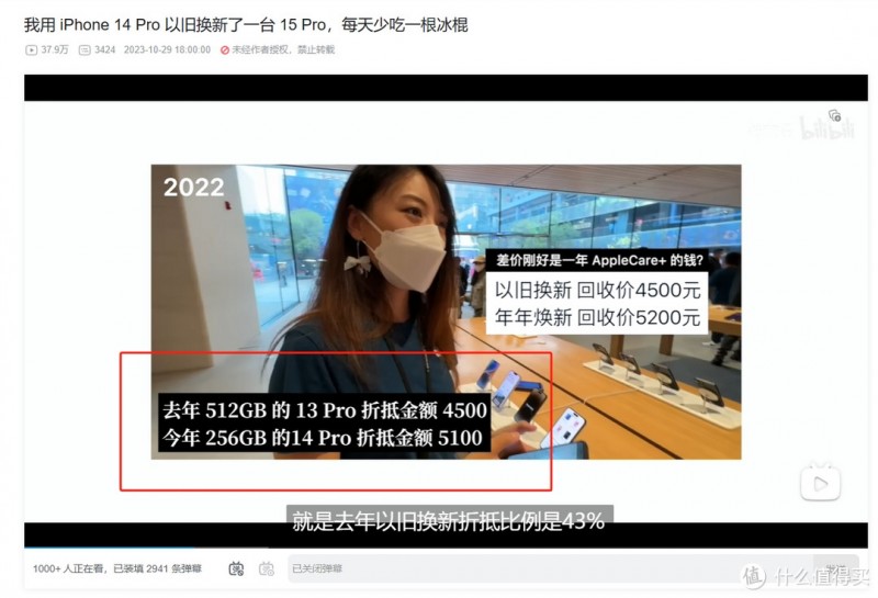 B站科技区UP主说，今年苹果以旧换新回收价格提升了，开心到我马上测试了一下，结果...